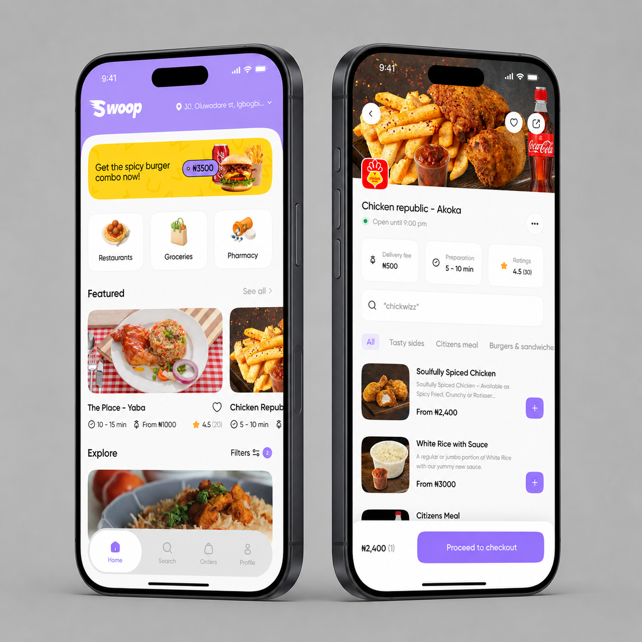 Swoop Food Delivery Redesign